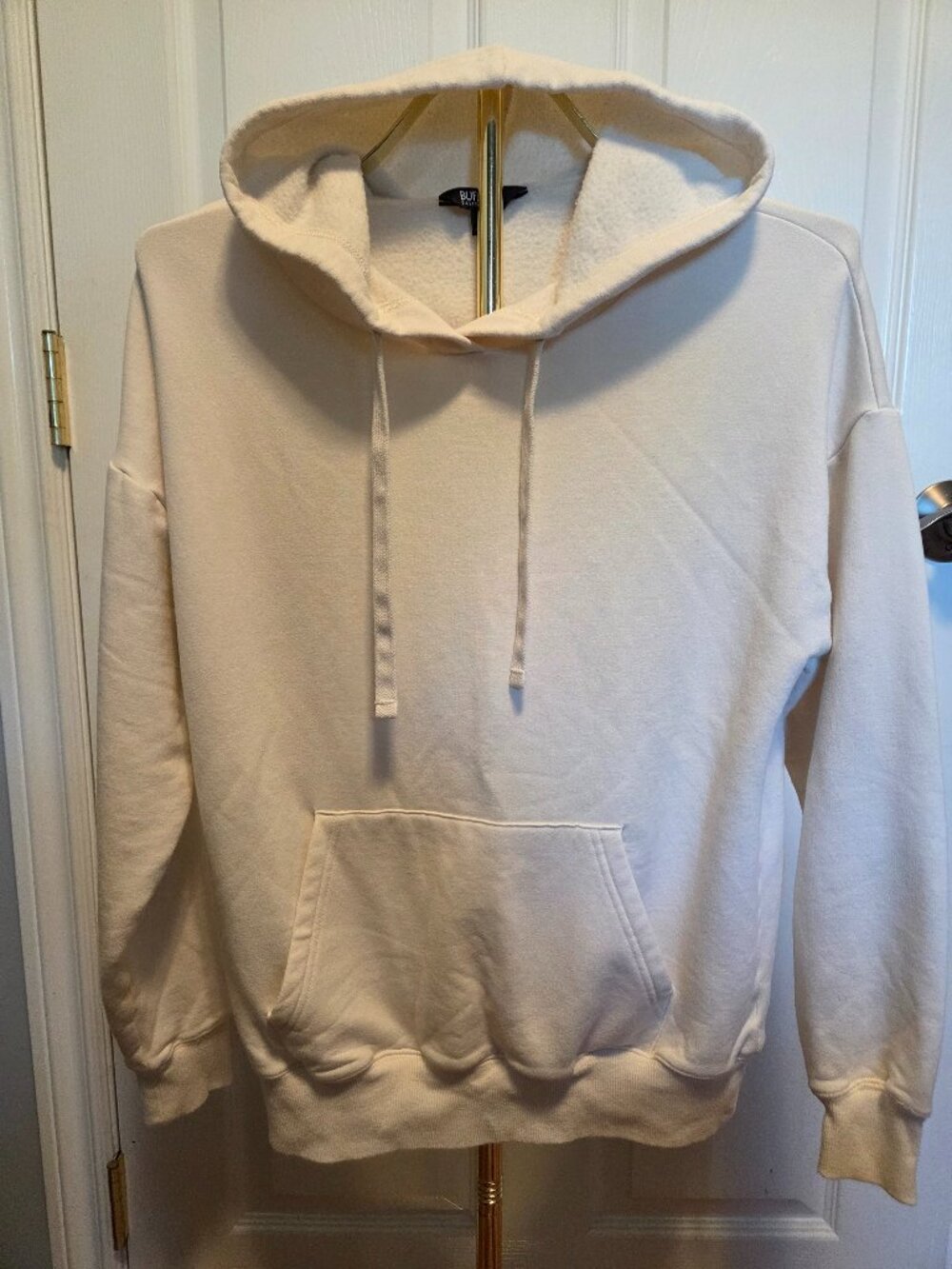 Buffalo David Bitton Super Soft Cream Pullover Hoodie size small